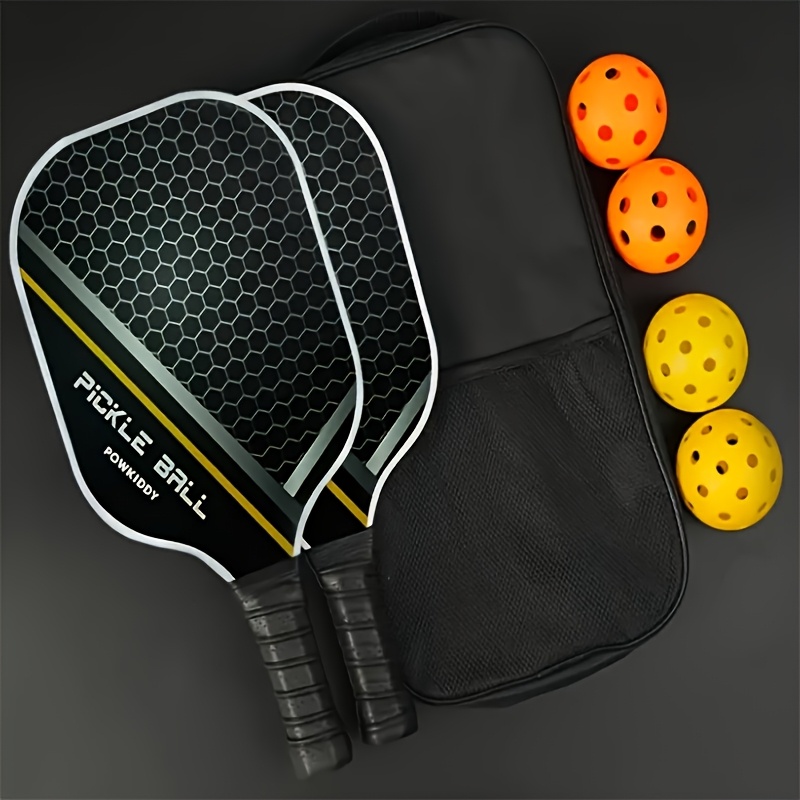 1 Set of Fiberglass Pickleball Paddle, Beach Paddle with PU Grip Tape, Sports Racket with Honeycomb Core