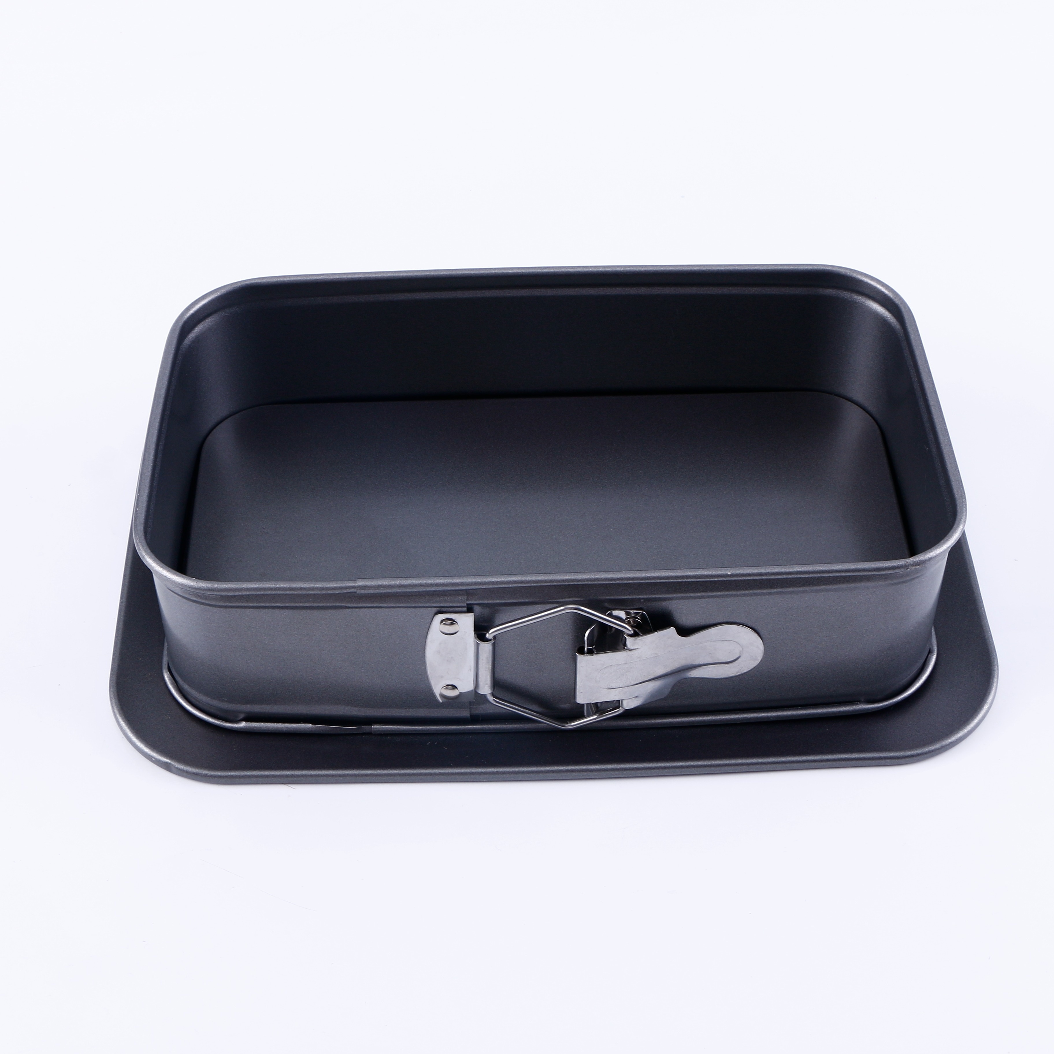 

1pc Carbon Steel Rectangle Cake Pan 9.45''x5.5'' Non-stick Removable Bottom Springform Cake Mould Cake Molds Baking Accessories Bakeware