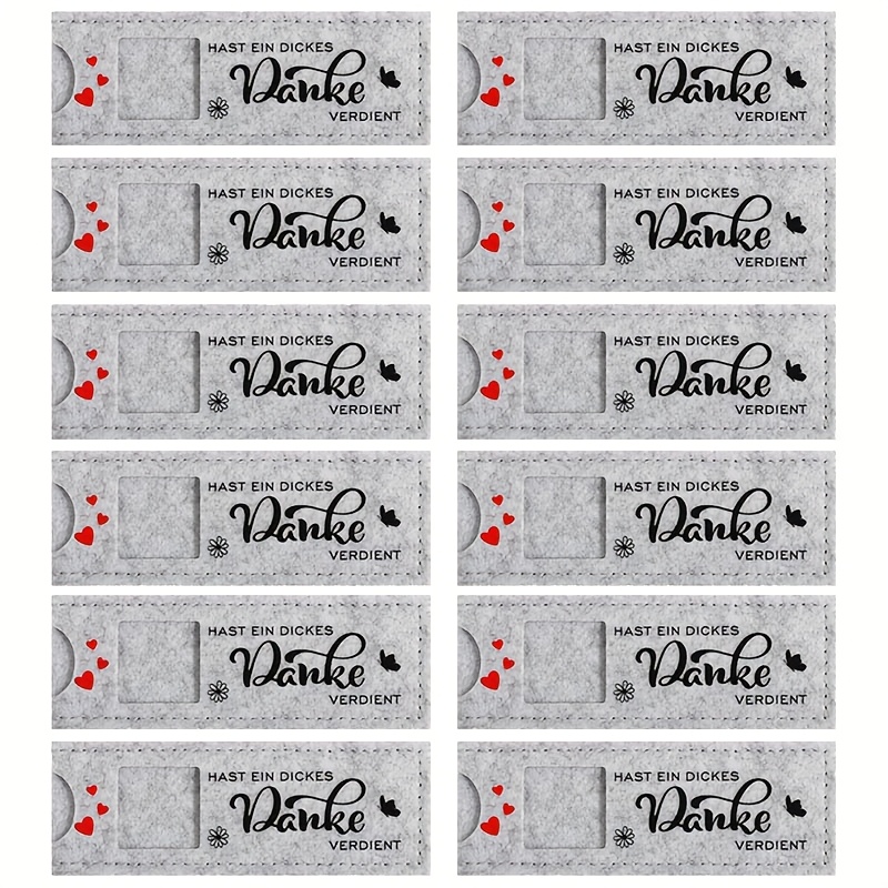 E-shop 6/12 Stücke Herzliches Dankeschön-Schokoladengeschenkset, Filzschokolate-Box – für Teamgeschenke & Abschiedsgeschenke