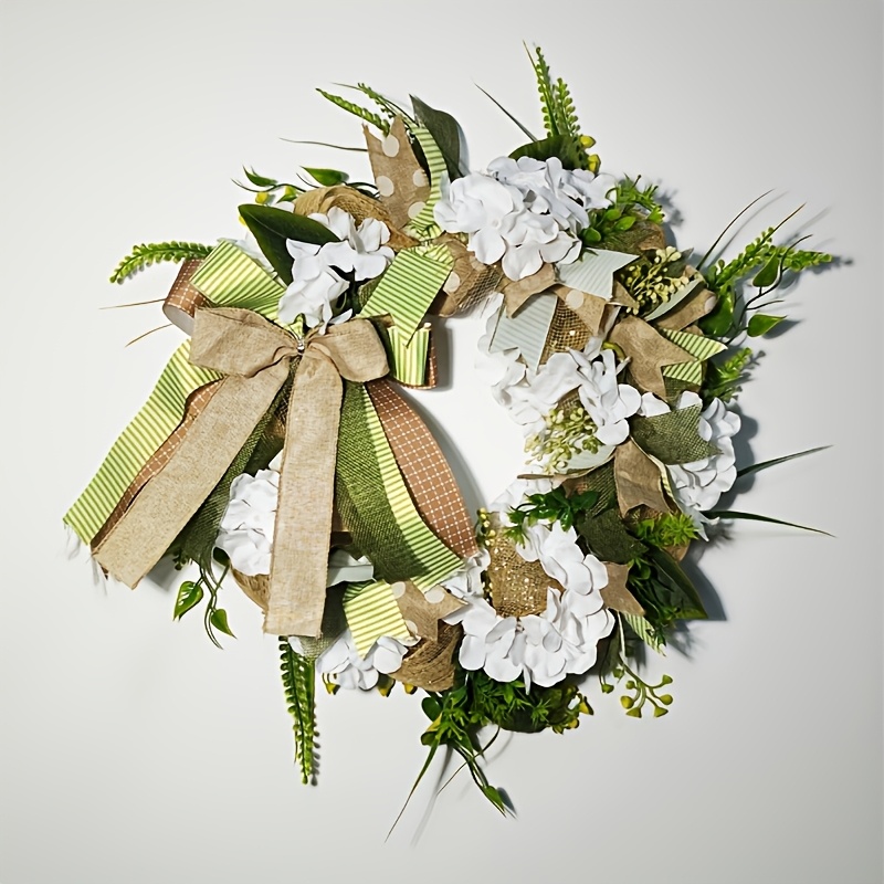 Hortensienkranz Herbstdeko - Handgefertigter Türkranz 30cm Für Haustür, Herbst, Halloween, Thanksgiving