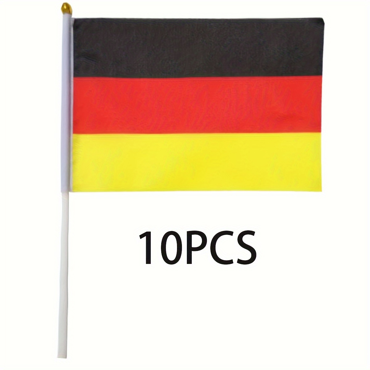 

10pcs, German National Flags, Small Flags, 2024 European Cup Hand-held Flags, Waving Flags