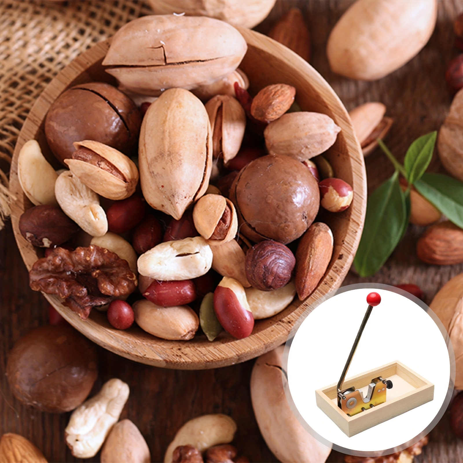 LOLIPPYY Nussknacker Aus Aluminium - Mit Holzgriff Für Walnüsse & Haselnüsse