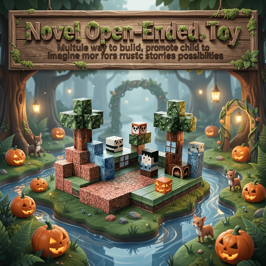 100pcs Magnetic Building Blocks, Dense Forest Theme