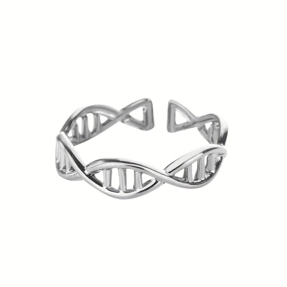 Image of 1 Stainless Steel Dna Spiral Ring, Simple And Stylish, Suitable For Casual Attire