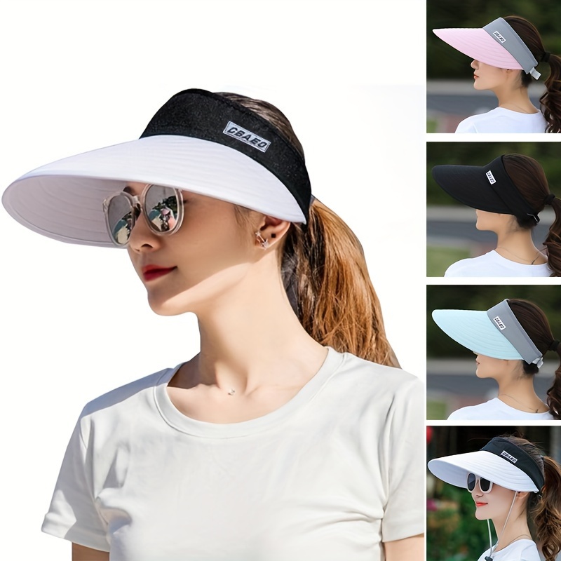 Women's Mesh Drawstring Decor Buckle Hat Wide Brim Uv - Temu