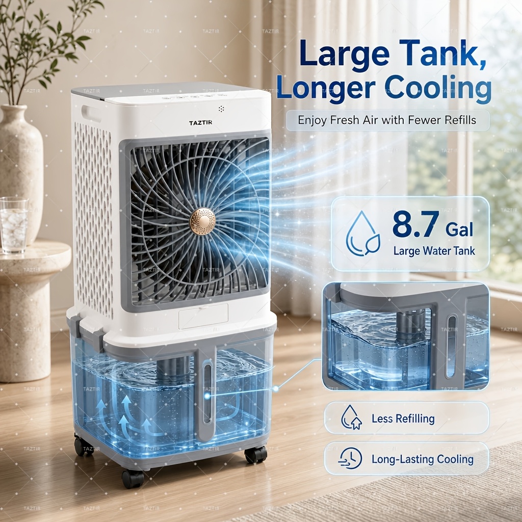TAZTIR 2200 CFM Portable Air Cooler, Portable Air Conditioner Fan... product image 5
