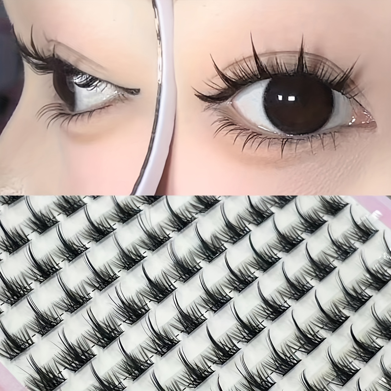 

Mixiaohe Little Devil-inspired Diy False Eyelashes Kit - 110 Clusters, Natural & Thick Look, Easy Apply For Beginners, Reusable, Self-adhesive, Mixed Lengths 11mm-13mm Individual Eyelashes Kit