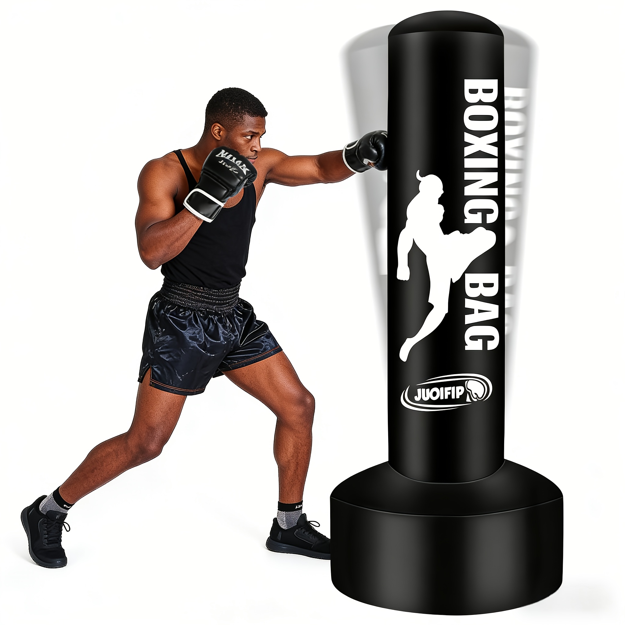 standing punching bag for adults 69 heavy bag with stand inflatable boxing bags freestanding kickboxing bag equipment for training mma muay thai fitness   outdoor indoor