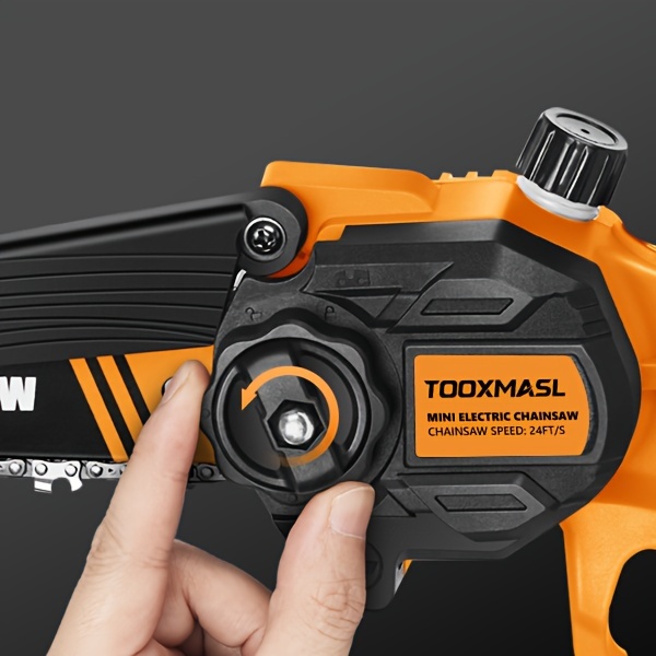 tookmasl 6 inch cordless mini chainsaw kit compact battery powered with automatic oil lubrication   alloy chain for garden tree cutting ideal gift for dad husband grandpa on birthdays anniversaries details 6