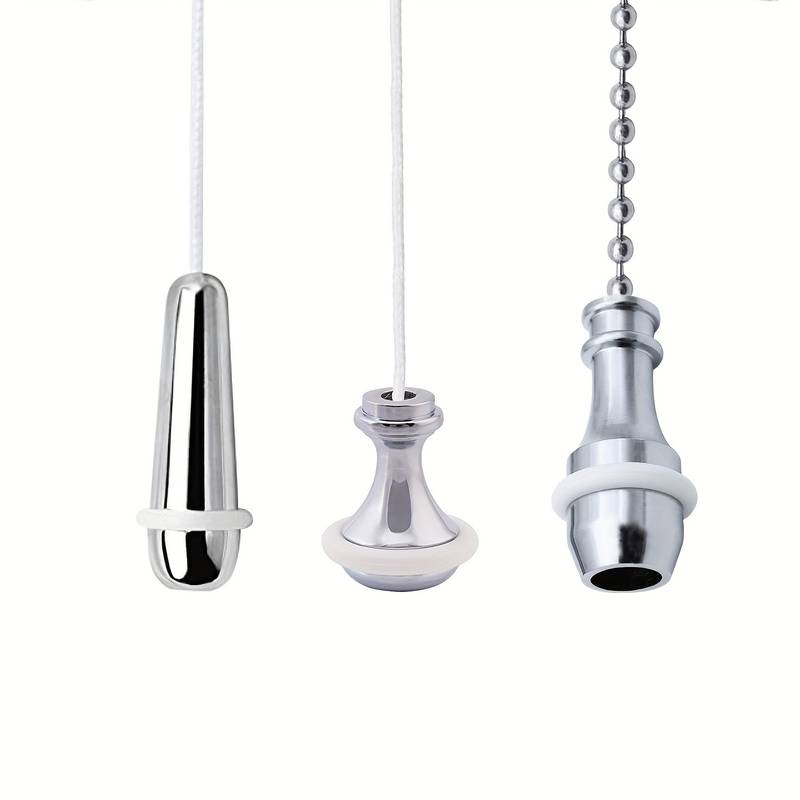 Chrome Facet Cord Weight For Roman Blinds – Glass-Style Light Pull Or Blind Cord