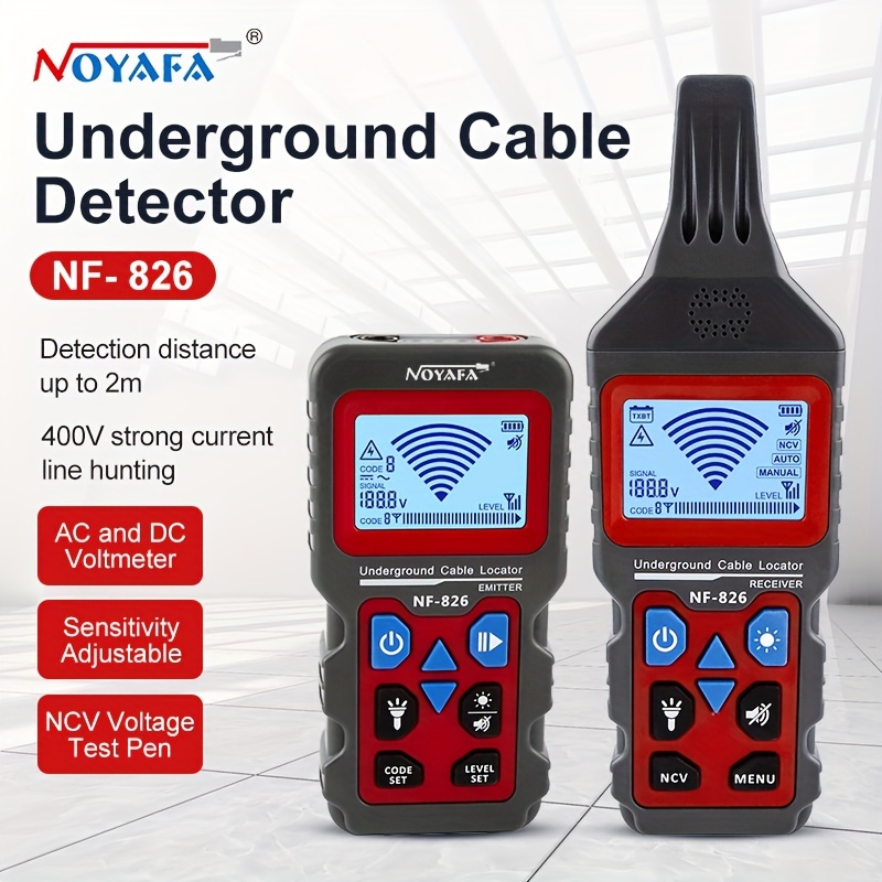 NOYAFA NF-5140 Detector de obstrucción de tuberías de pared