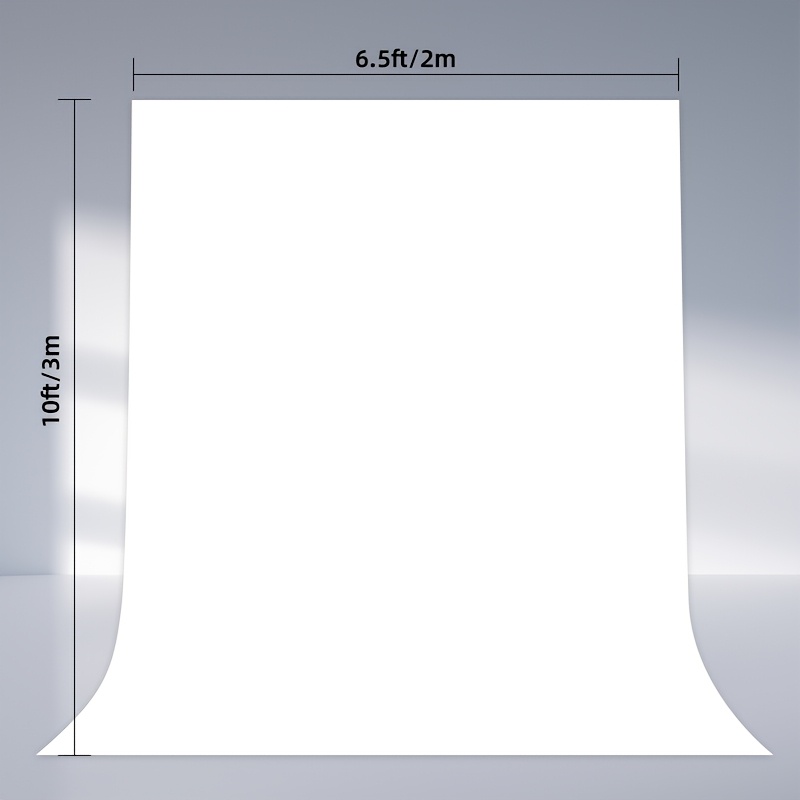TEMU Toile de fond de photographie 1pc Blanc, tissu de fond de photographie, infroissable, écran de fond couture, toile de fond , convient pour la