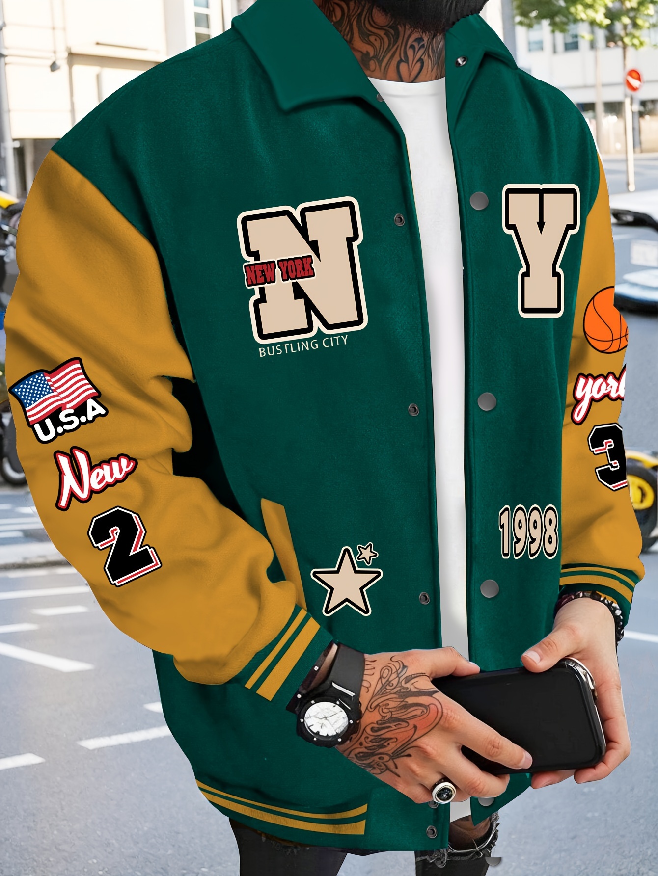 Varsity Jaqueta De Basquete Americano Jaqueta Varsity Casual