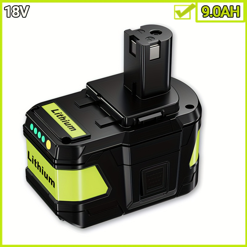 1 Pack 9.0ah 18v Rbl1815 P108 High Capacity Li-ion Replacement Battery P109 For Ryobi One+ P104 P105 P107 P108 P109 P122 Bpl-1815 Bpl18151 Bpl1820 Cap-1801m Bid1821 Bid-180l Biw180 18 Volt Drill Tools