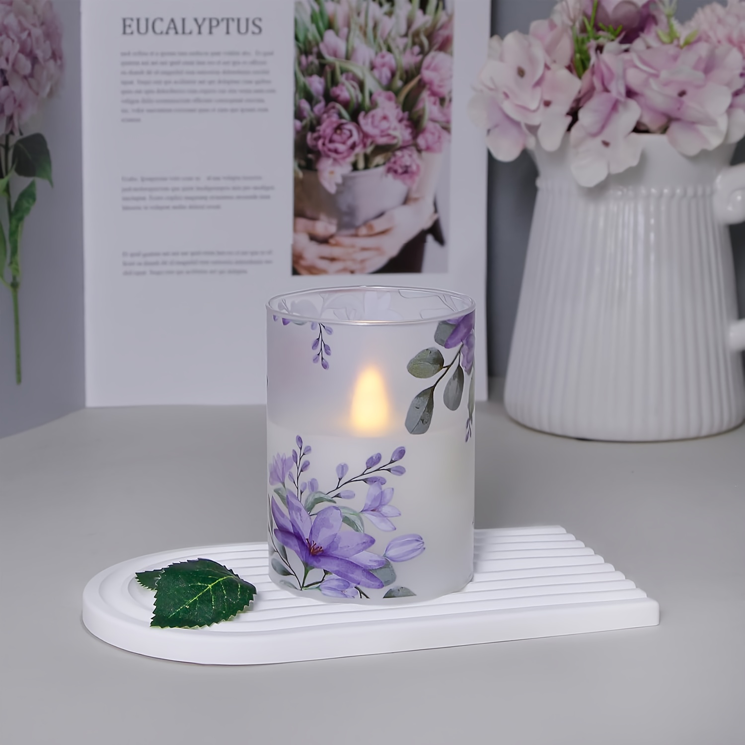 3-delige Set Rookloze LED Bloemkaarsen met Afstandsbediening & Timer (2/4/6/8 Uur)