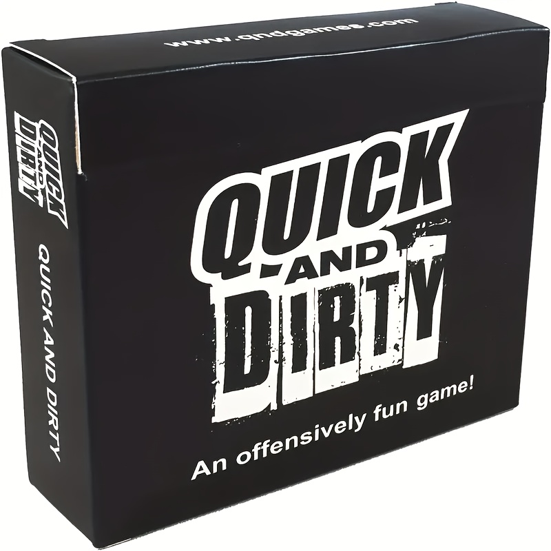 

Quick And Dirty Board Game - , Role Play, & Party Game, Offensively Fun Social Comedy Game, For 14+, With Paper Material