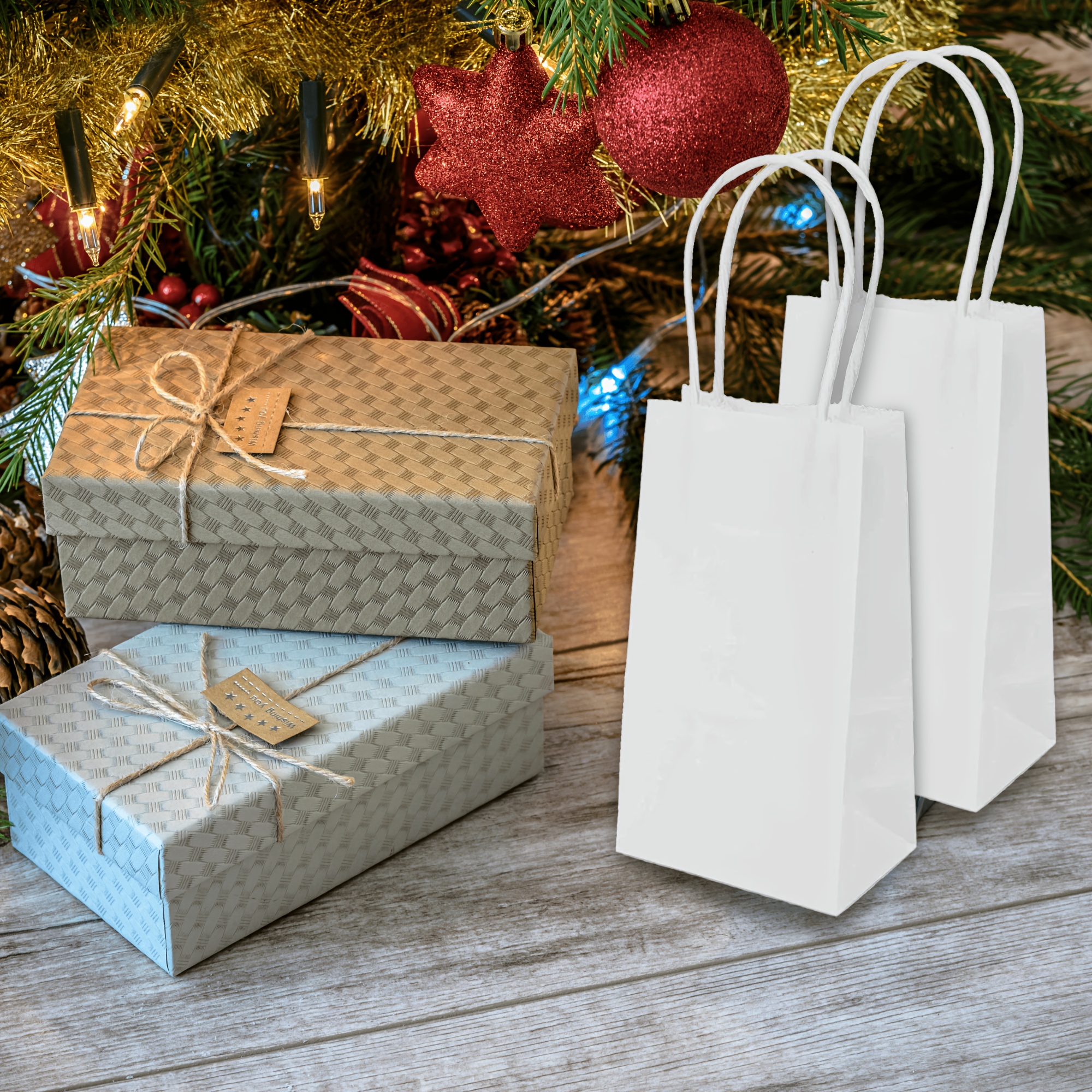 small paper bags mini white paper bags bulk Temu New Zealand