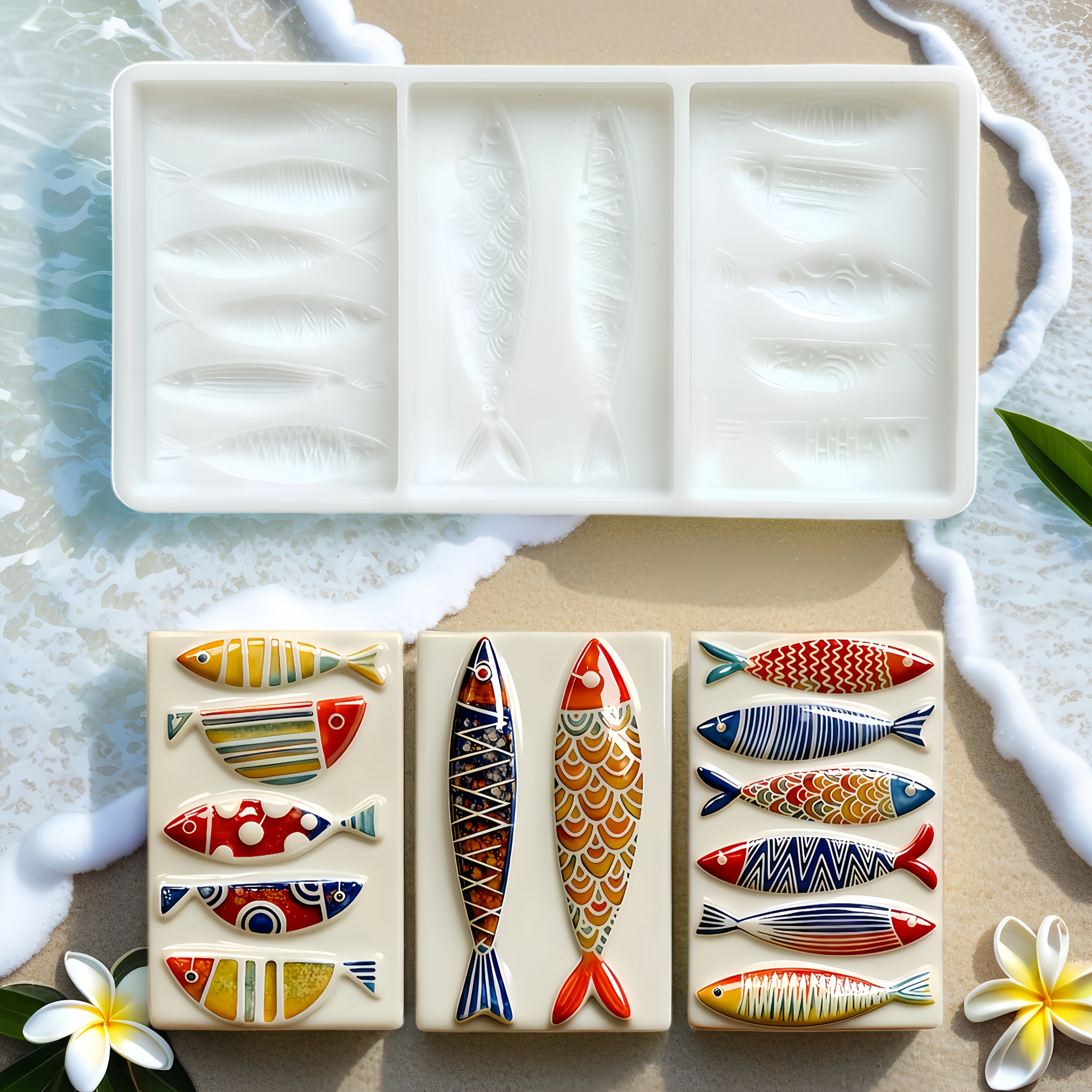 1pc, Nordic Style Fish-shaped Baking Mold, Small Mold, Cake Decoration Additions, Chocolate Mousse Cake Decoration Additions, Candy Mold