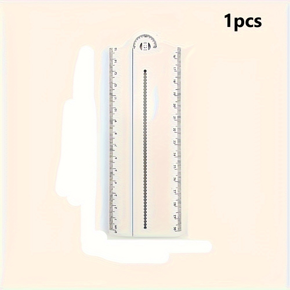 TEMU 1pcs Multi-functional Folding Ruler - Mathematical Angle Measurement And Drawing Tool With Integrated Protractor For Template