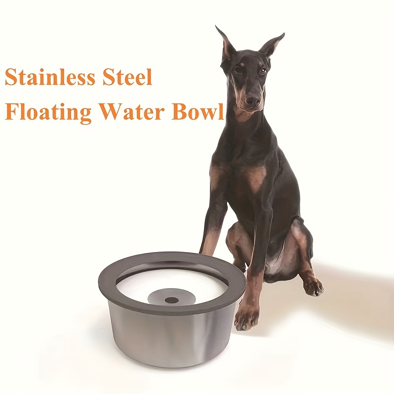 

Dog Floating Water Bowl No Spill Stainless Steel Slow Water Feeder, Portable Pet Water Dispenser, Dog Water Bowl For Vehicle/outdoor/indoor