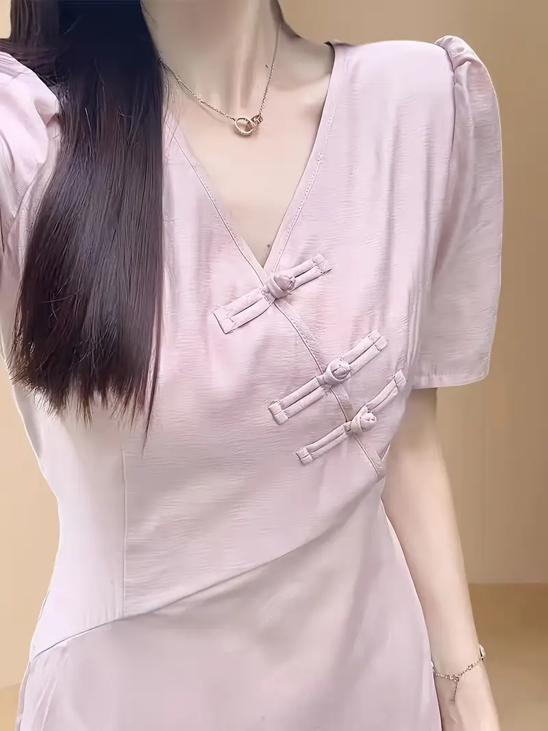 2025 pink knee dress summer new style new chinese cheongsam - Temu United Kingdom 2025 pink knee dress summer new style new chinese cheongsam - Temu United Kingdom