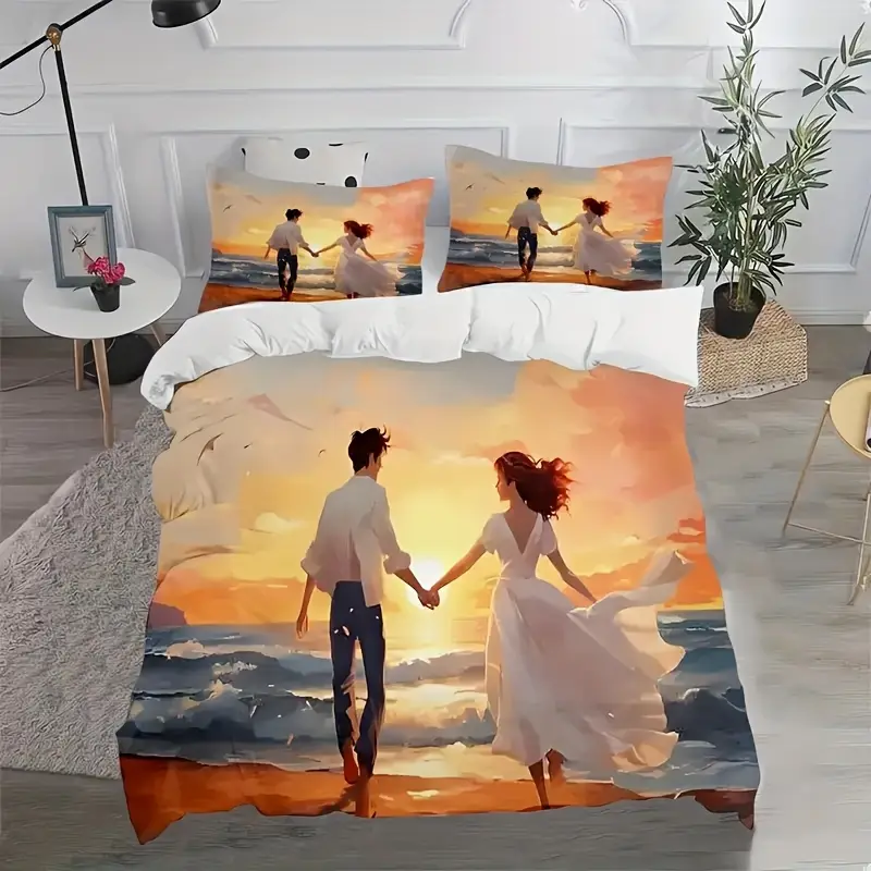 3pcs customizable photo bedding set breathable and soft suitable for ideal for home use gifts for bedroom decor dormitories and rv trips Product details 1