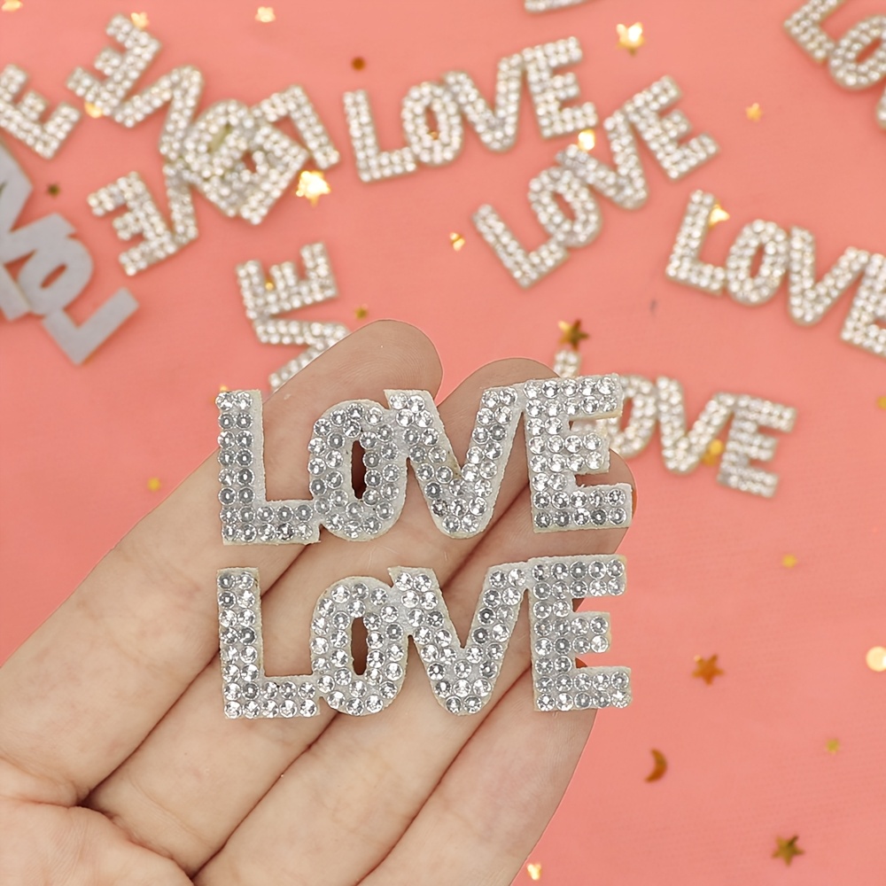 20pcs Alphabet Rhinestone Patches, DIY Craft Accessories