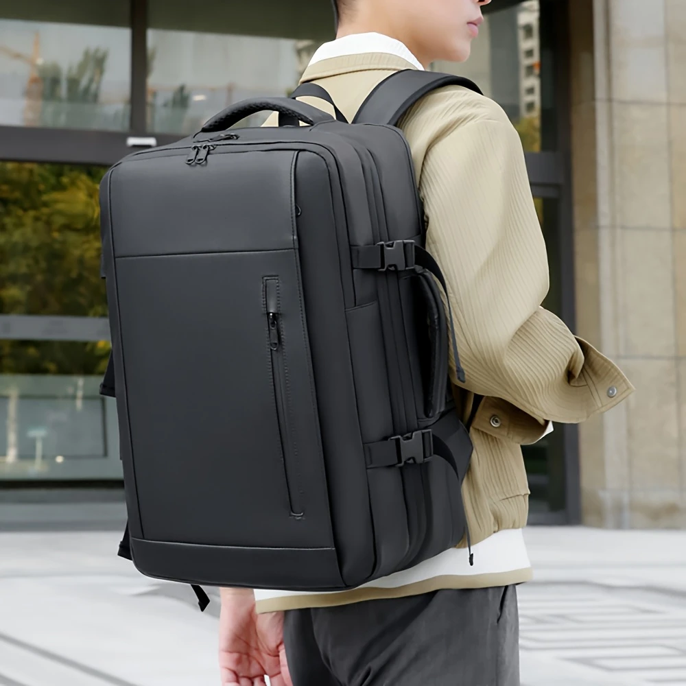 travel vacuum backpack mens premium multifunctional laptop bag vacuum compression expandable business shoulder bag details 1