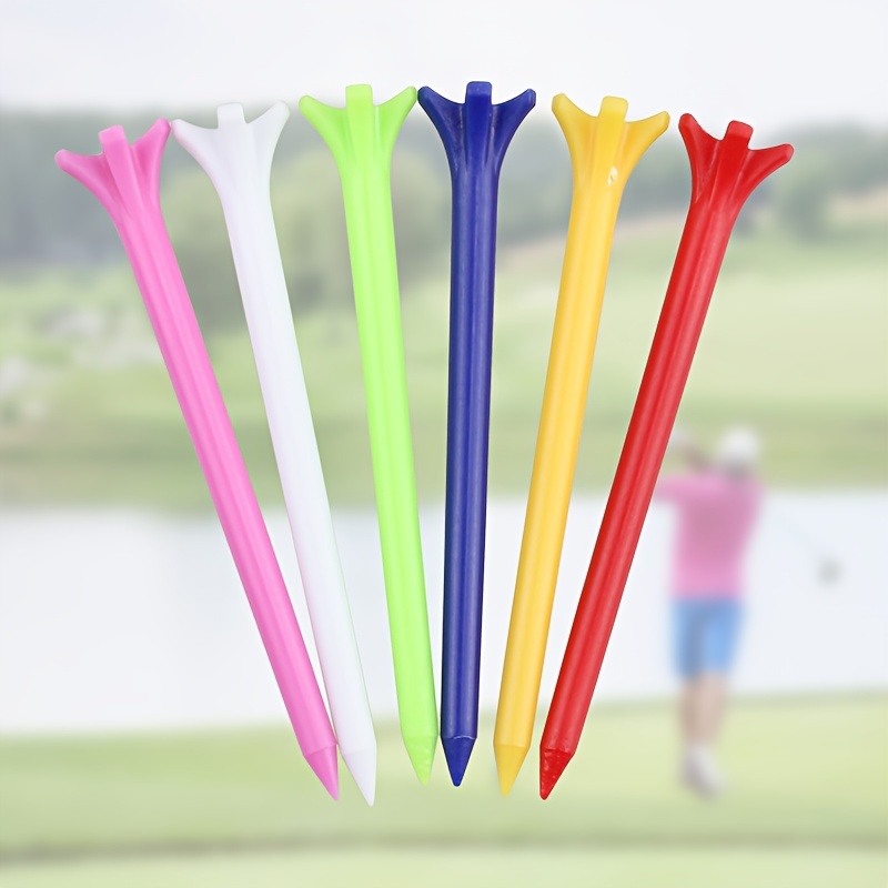 100pcs professional durable golf tees five prong golf tees mixed colors