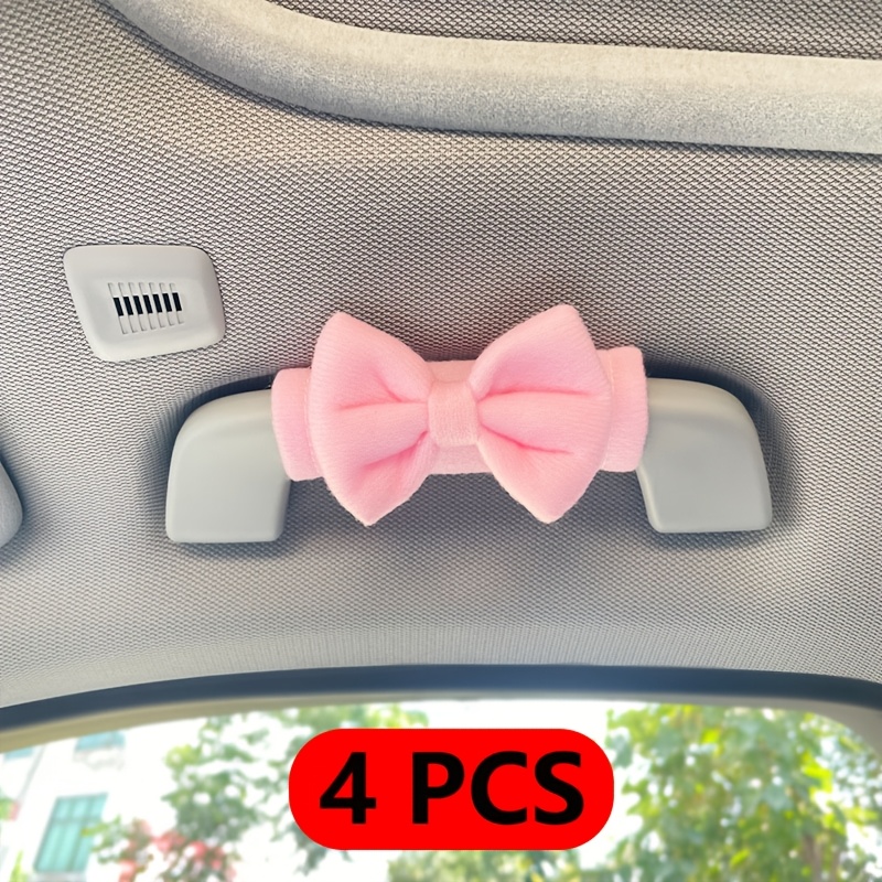 TEMU 4pcs Car Door Handle Covers Cute Curved Anti-slip Door Handle Protectors Scratch-resistant Front & Rear Door Handle Covers Fits Most Suvs, Sedans, And Trucks