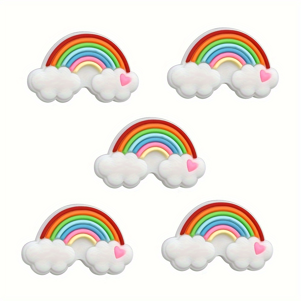 Image of 5pcs, Soft Pvc, Pen Beads, Beautiful Beads, Suitable For Jewelry Making Diy Bracelet Necklace Creative Keychain Bag Chain Handmade Craft Supplies Accessories Party Gift, No Pen