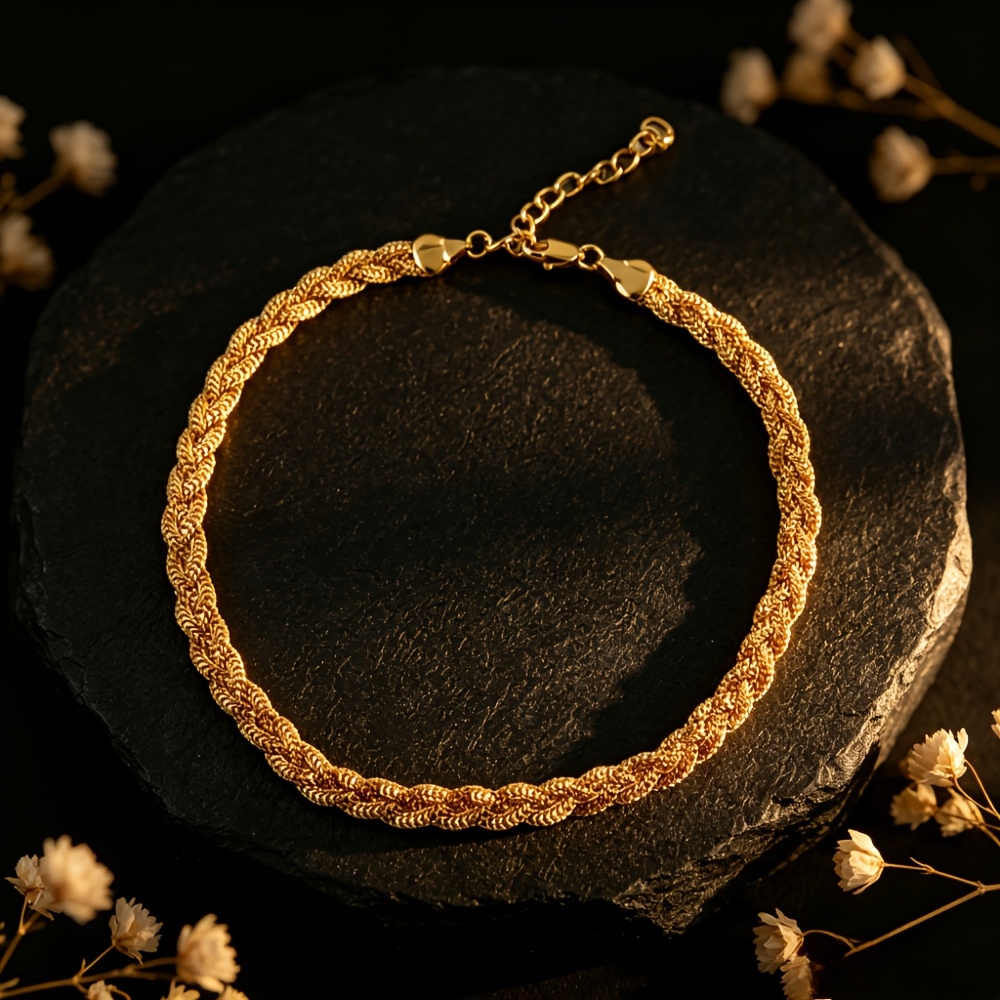 TEMU Collier Collier de bijoux du Moyen- plaqué or 24K, bijoux de mode pour femmes, de style luxueux et élégant, convient pour un usage , idéal pour