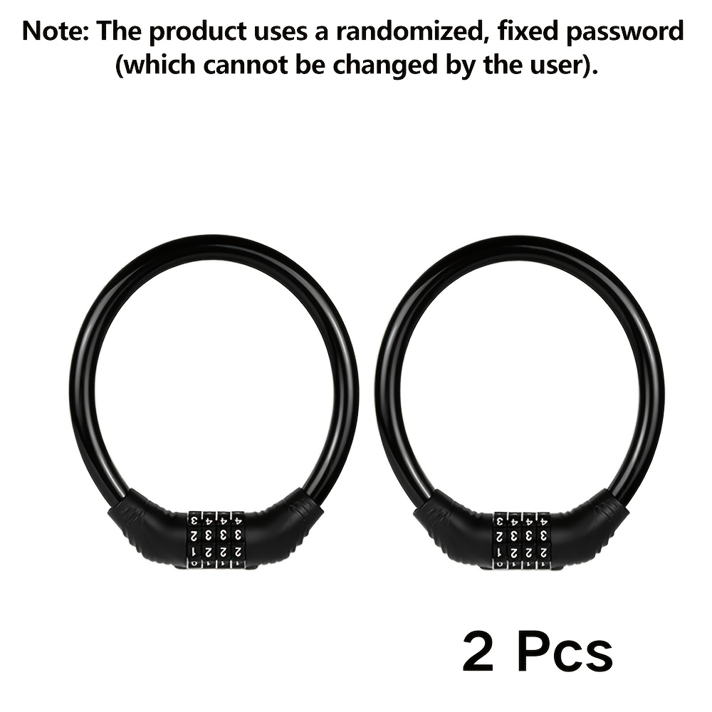 TEMU Random Password Black Compact For Portable Bicycles, Lightweight Design, Suitable For Outdoor Activities And Daily Use, Fixed Password