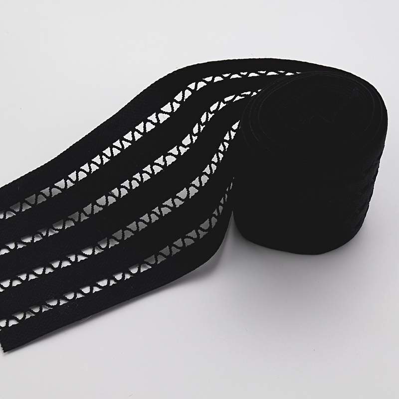 E-shop Länge x Breite 7 cm Schwarz/Weiß Hohle Elastischer Kordelzug Atmungsaktiv Hautfreundliches Mesh Hosenbund Bekleidungszubehör