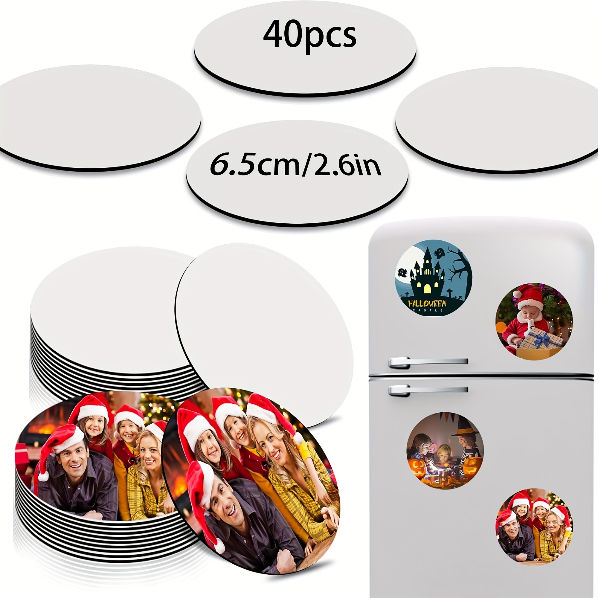 TEMU [customization]customized Pattern Round Refrigerator Magnet Blank Magnetic Photo Printable, Personalized Custom Magnets For Refrigerator