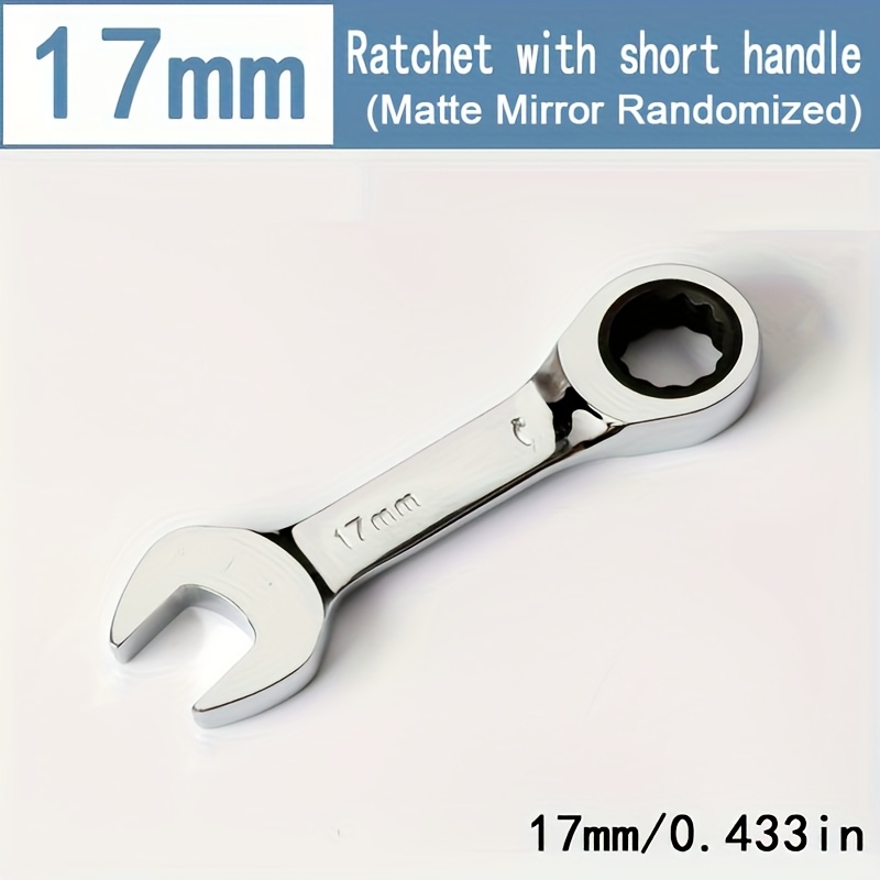 Image of Short Handle Quick 72 Tooth Ratchet Multifunction Mini Wrench Dual Purpose Wrench Small Open-end Plum - Durable, Rust-proof Metric Wrenches