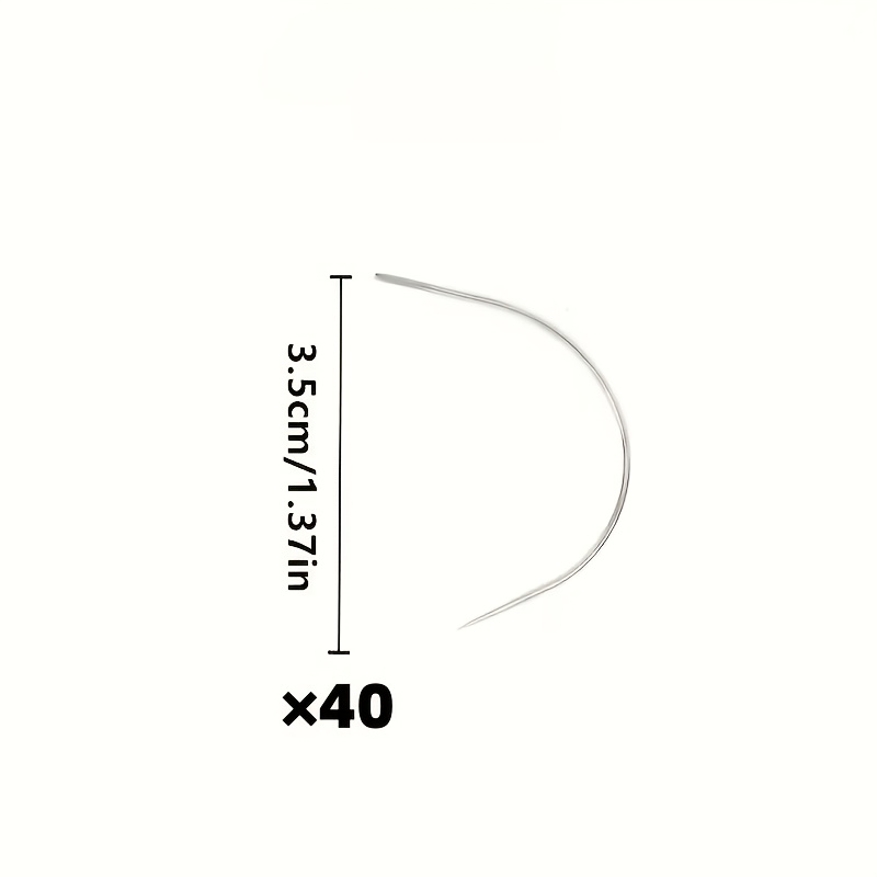 TEMU 40pcs Bending Needles, Sewing, Leather And Weaving, Suitable For Repairing Carpets, Blocking Weaving, Modeling