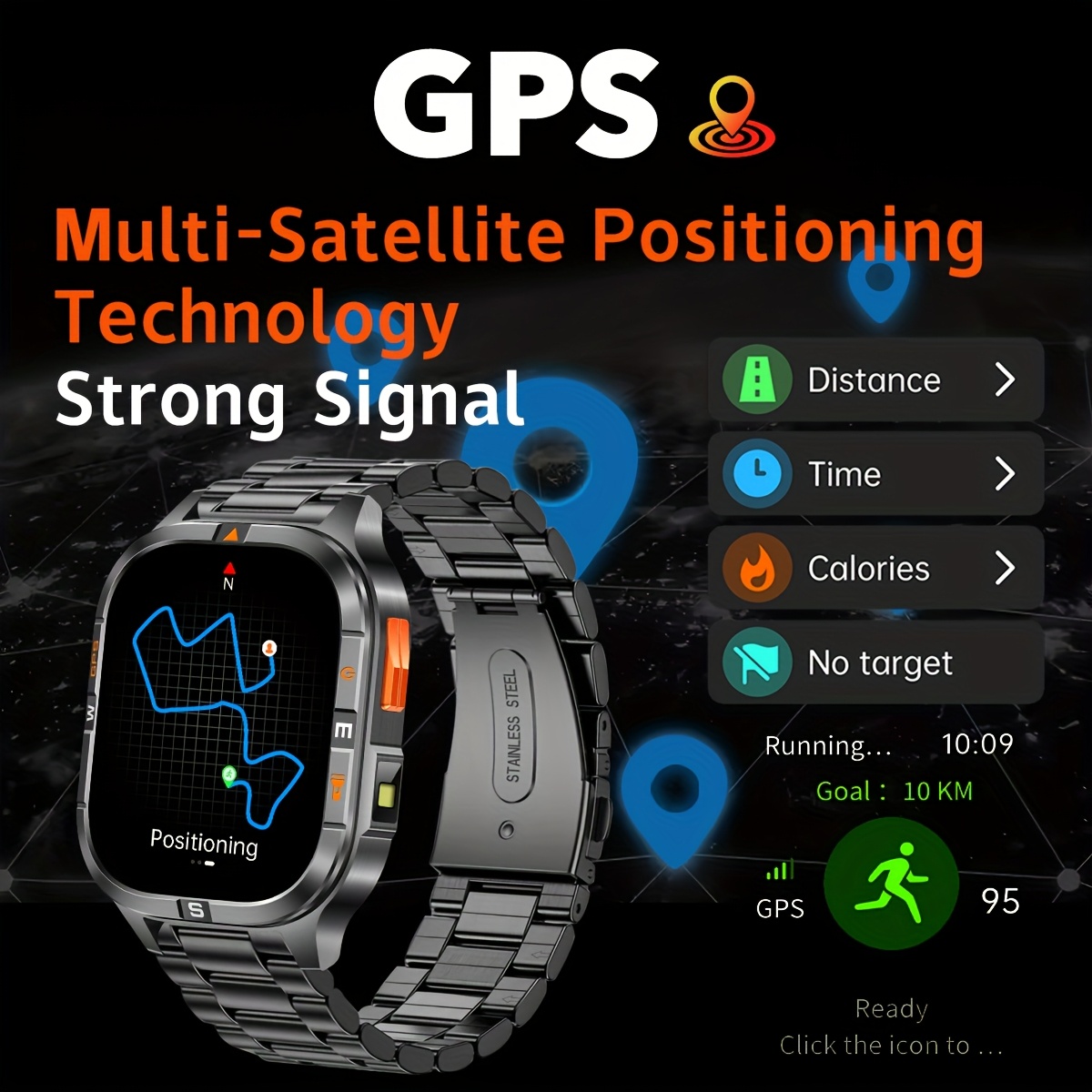 New GPS Smart Watch with 2.01-Inch TFT Display & High-Precision GPS