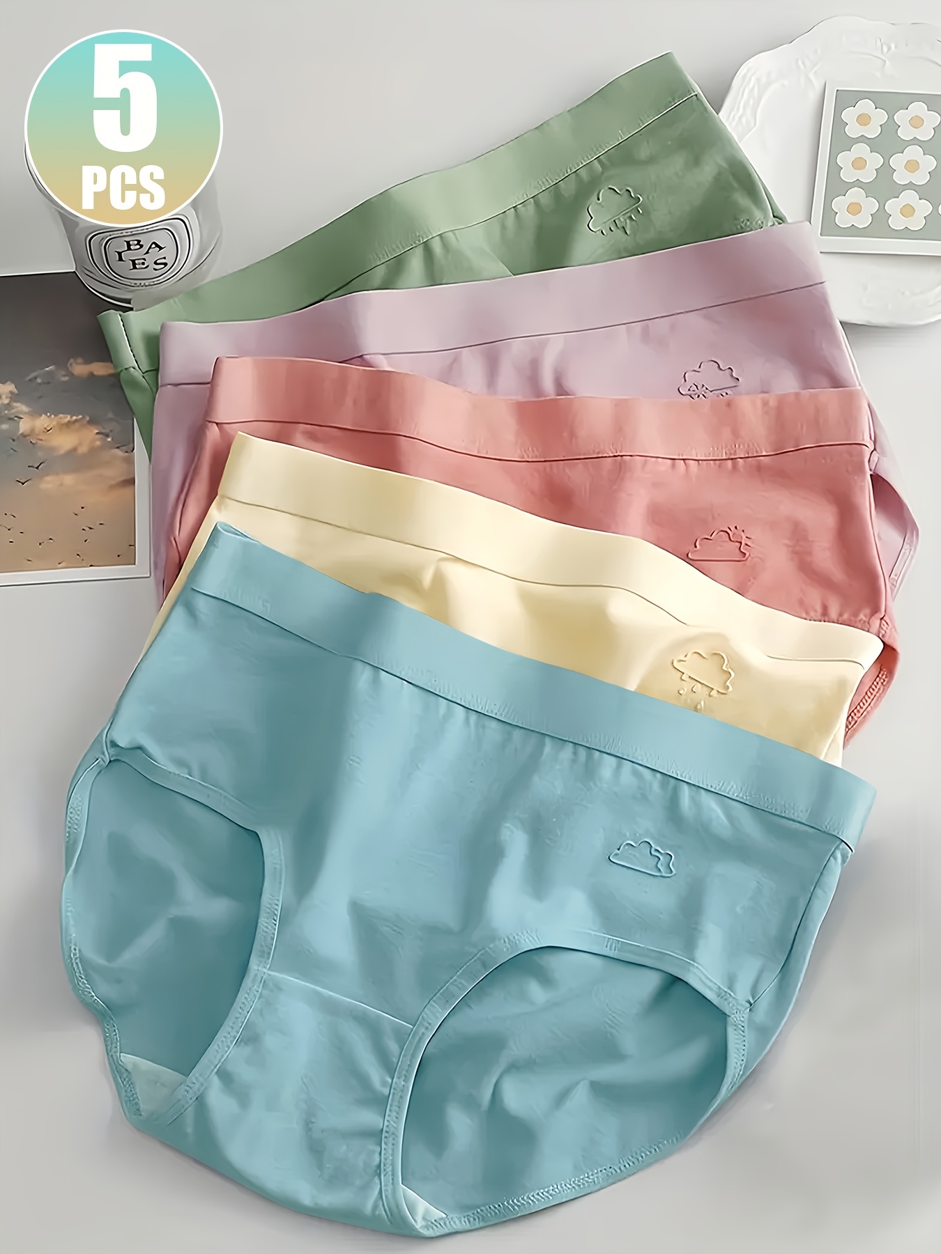 Women’s Multicolor Cotton Comfort Briefs – Pack of 5