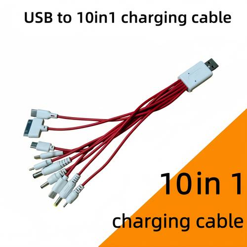 10 in 1 usb charging cable colorful with ten ports all in one universal charging cable pvc material matte end brand