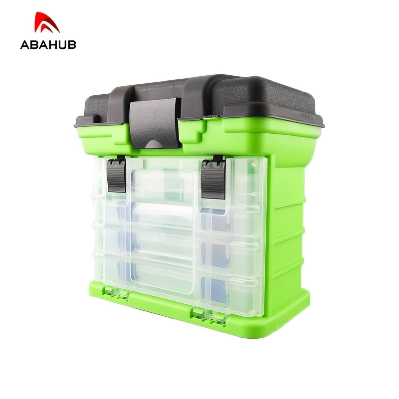 TEMU ABAHUB Scatola da pesca portatile multifunzionale con 4 scatole da pesca a - Kit organizer per attrezzatura da pesca in e per accessori da pesca