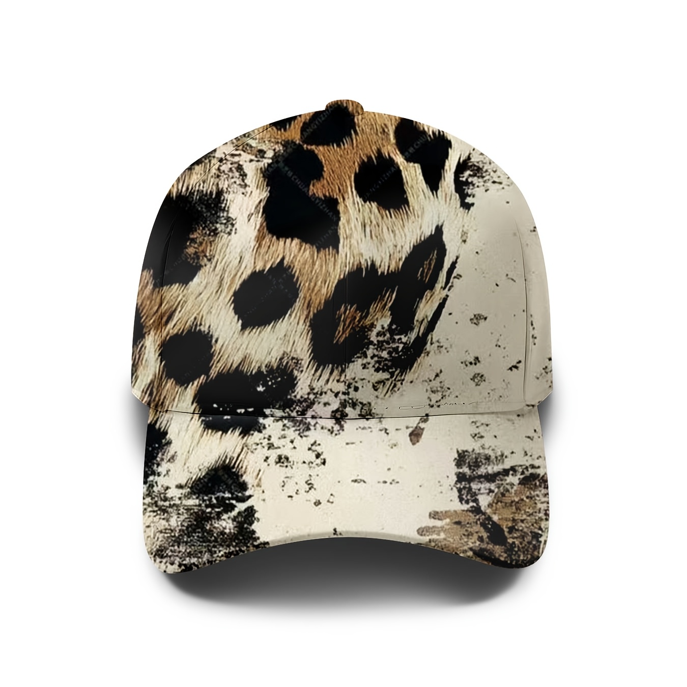TEMU Baseball With Leopard Print, Featuring A Wild Animal Design, Stylish For Street Fashion, Unisex, Adjustable, Perfect For , Everyday Use, Trendy