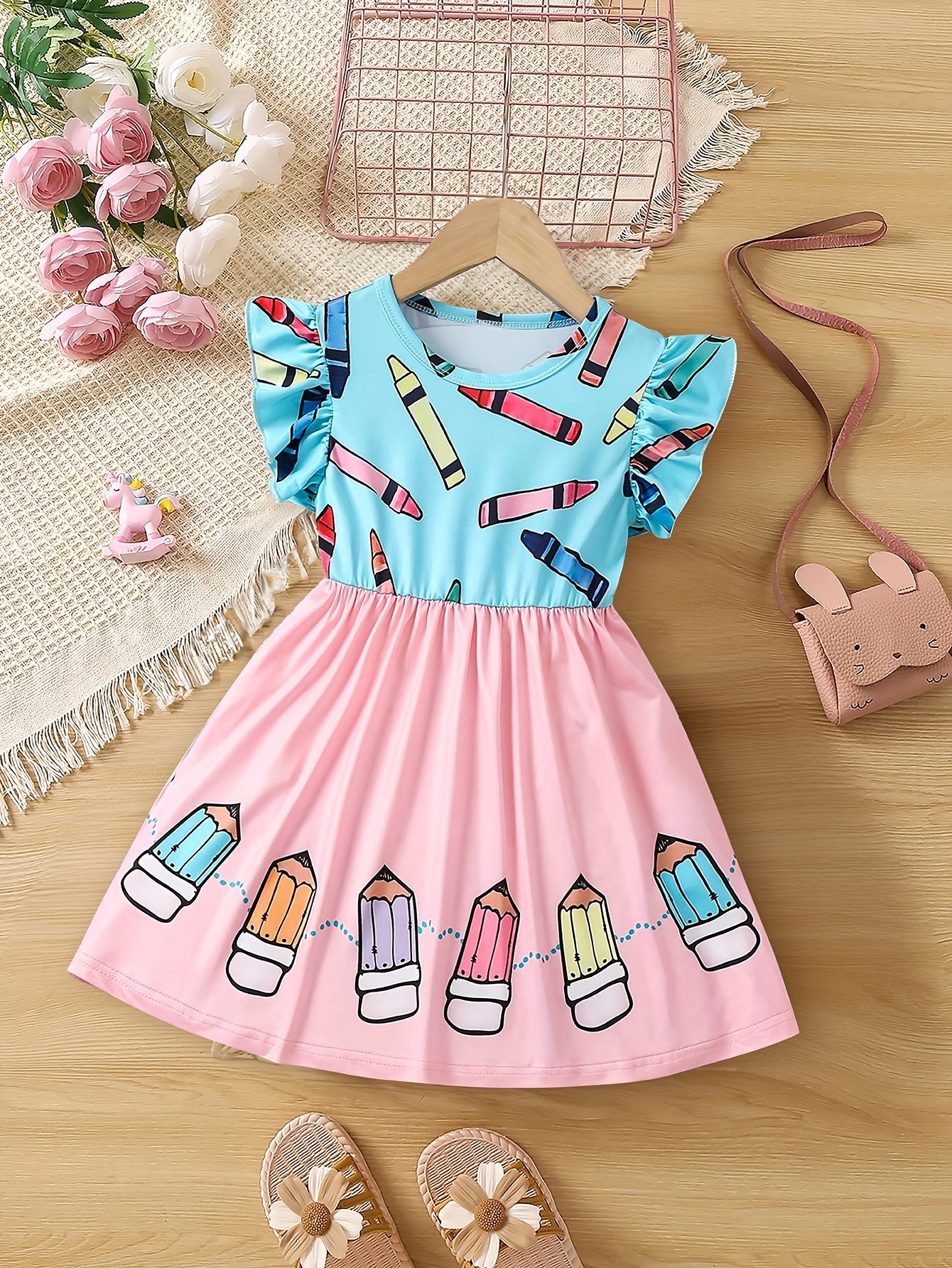 white christmas dresses Pink Lace Floral Whimsy Dress and Cardigan 2-Piece Set