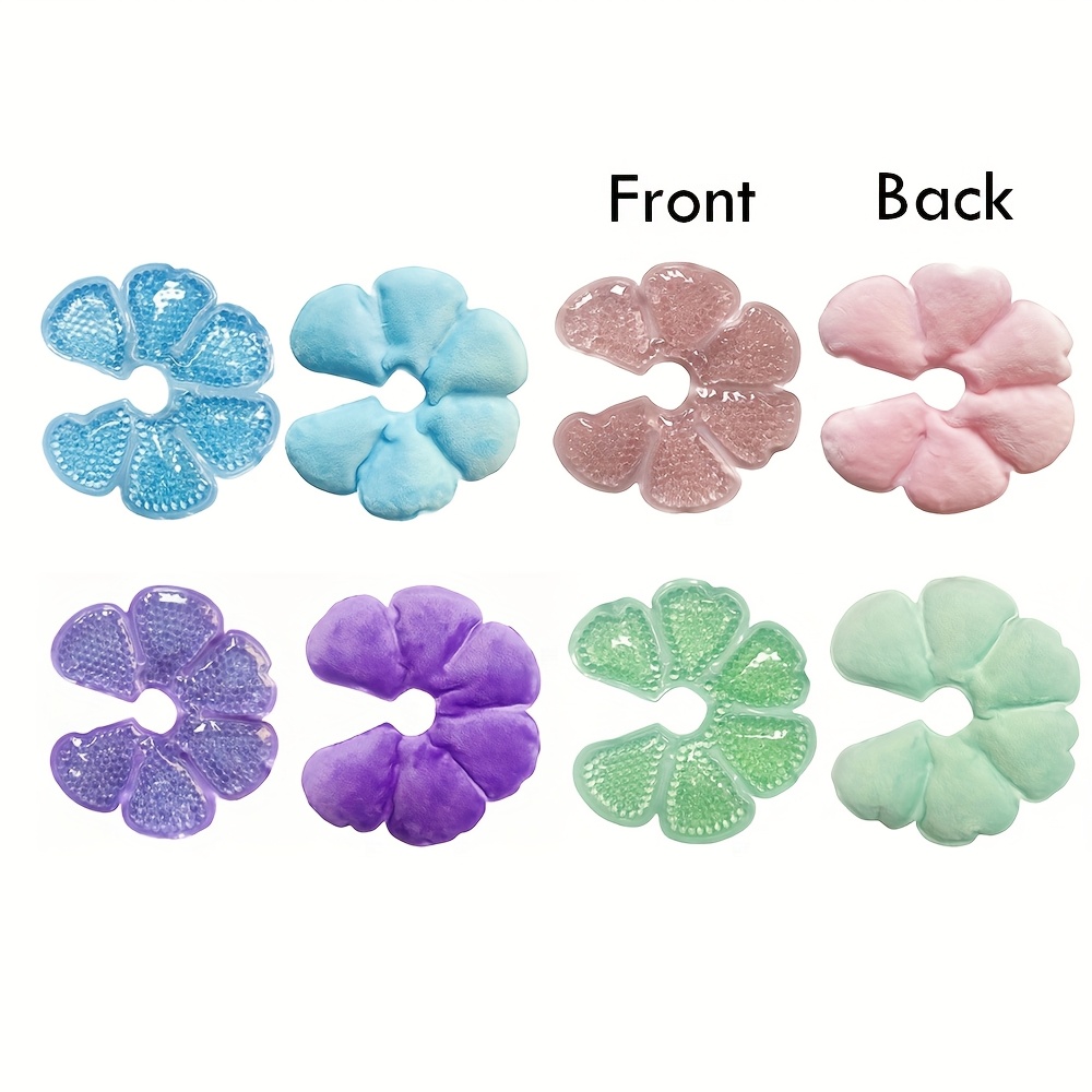 1pc Reusable Hot & Cold Breast Relax Pad - Blue PVC Gel-Filled Breastfeeding Comfort for Moms, Front & Back Design for Enhanced Support, Nursing Accessories | Personal Comfort Item | Textured Surface