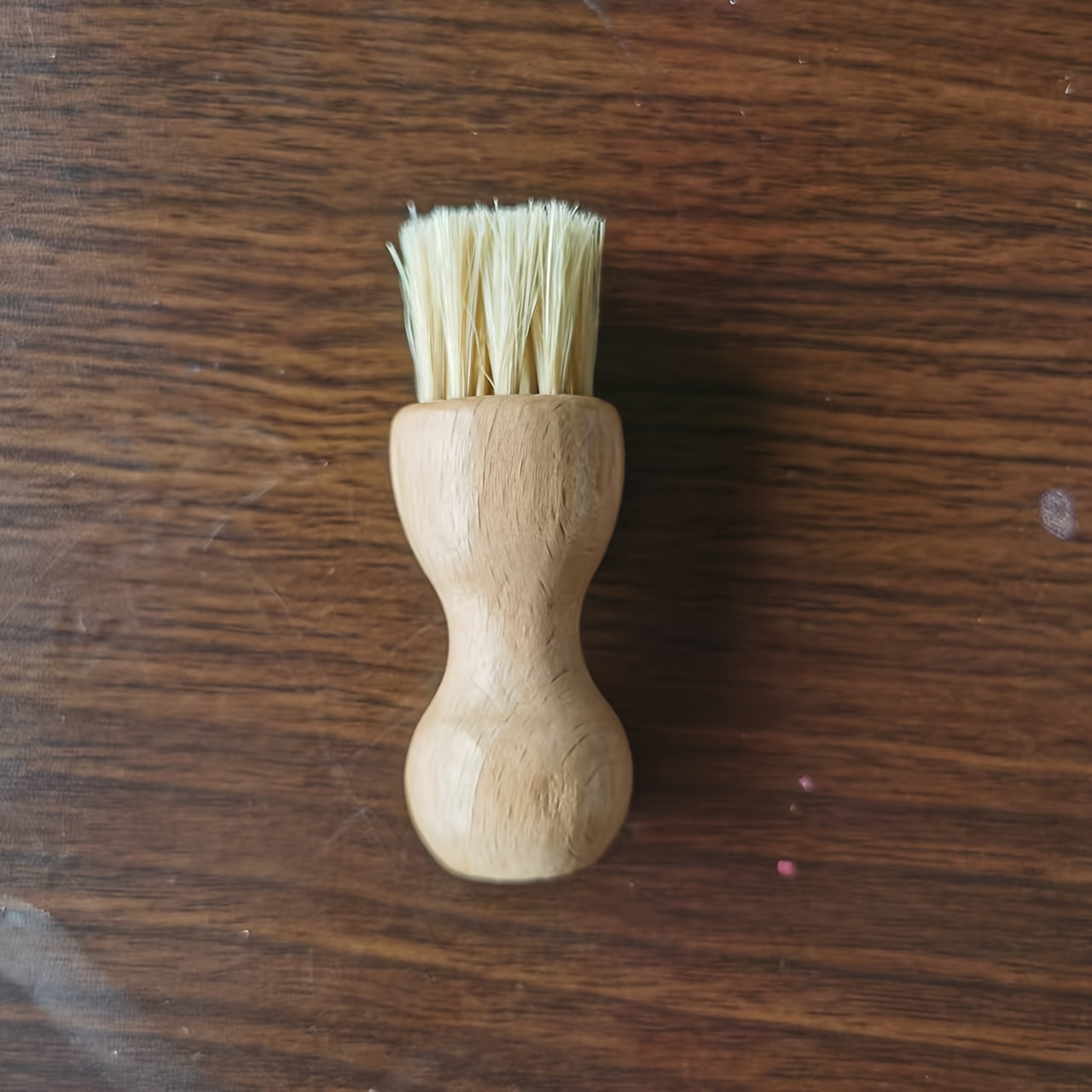 1pc Chess Shaped Wooden Handle Brush, Gourd Brush, Mini Dust Removal Shoe Brush For Shoes, Phones, Watches