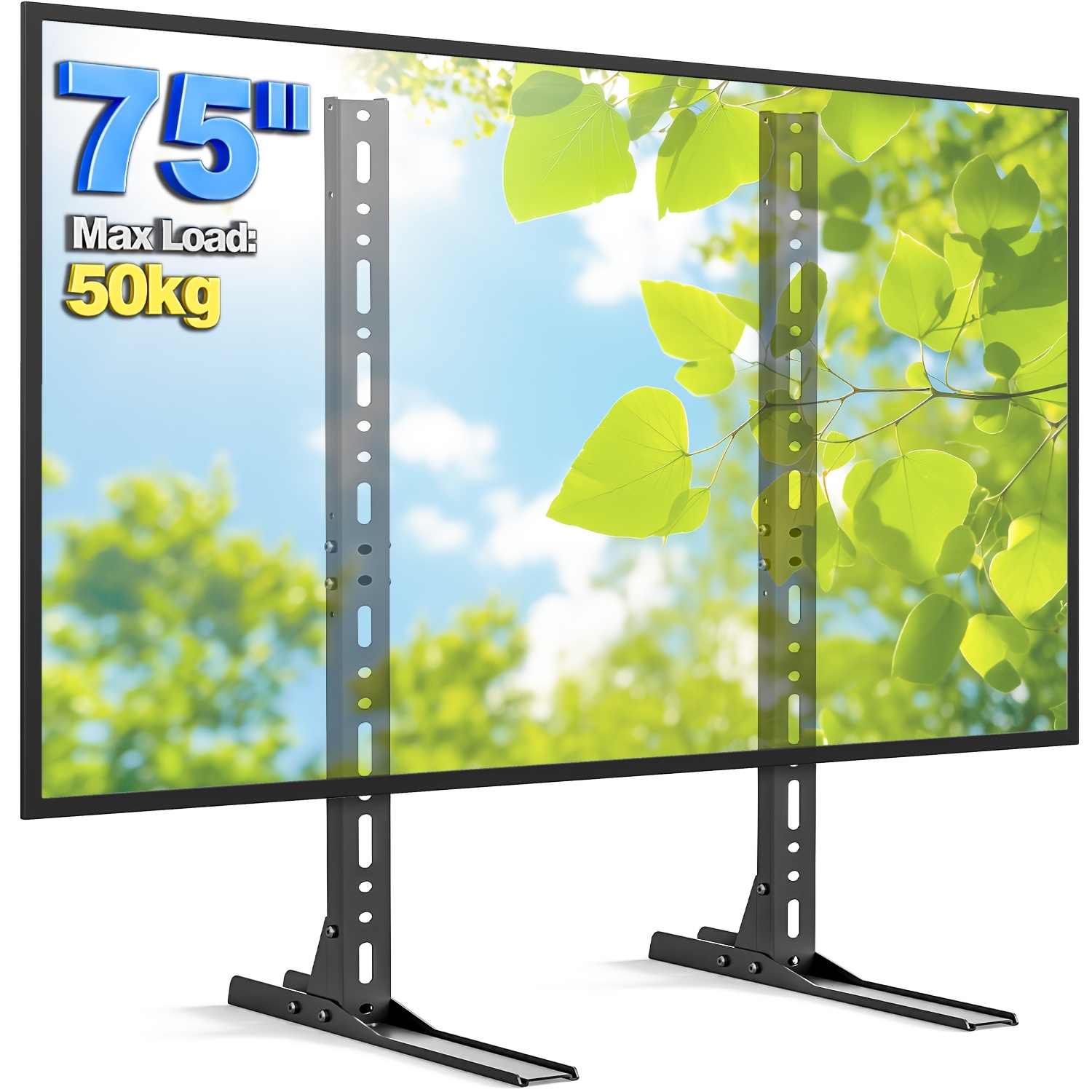 TEMU Adjustable Tv Stand For 20-75 Inch, Heavy Duty Universal Table Base, Max 110lbs