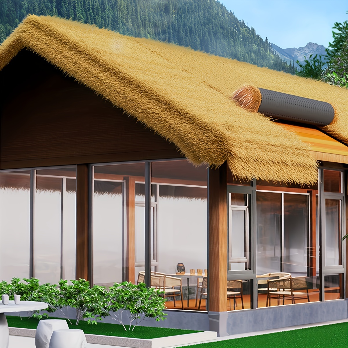Yajuyi わら屋根茅葺パネルヤシ茅葺ロールシミュレーション装飾 Yajuyi わら屋根茅葺パネルヤシ茅葺ロールシミュレーション装飾