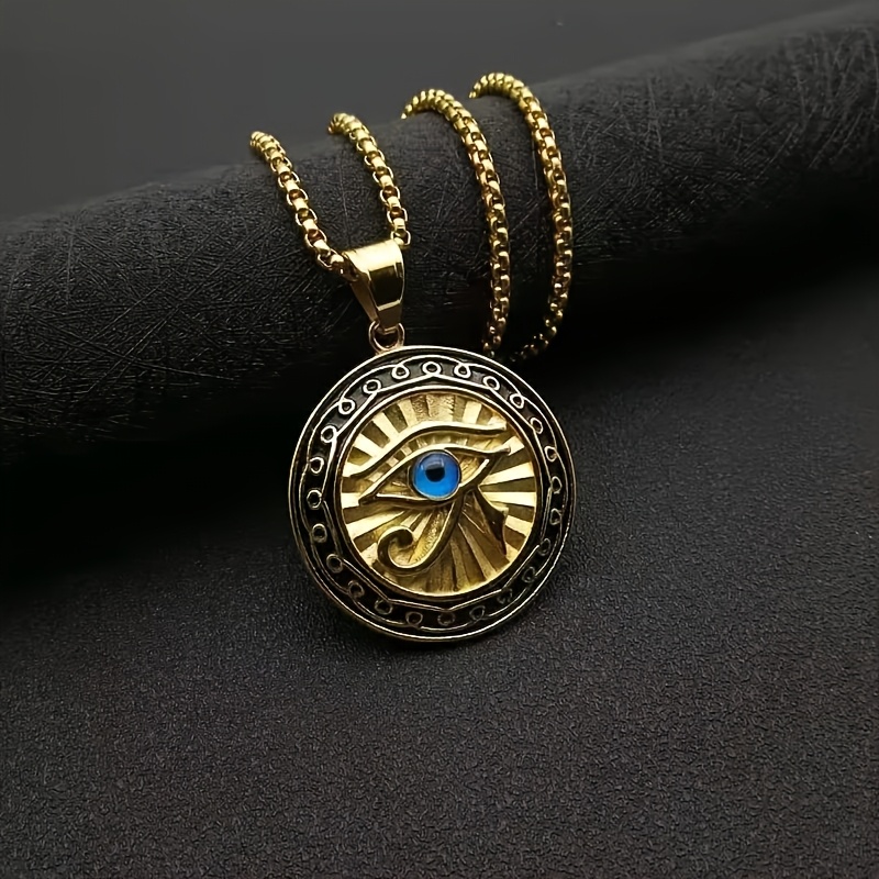 Vintage Mystical Eye Of Horus Pendant Necklace Amulet Jewelry Gift Accessory