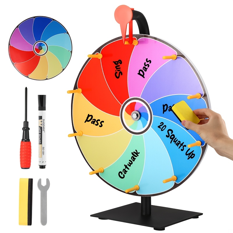 Spinning Prize Wheel, 12 Inch Heavy Duty Roulette Wheel