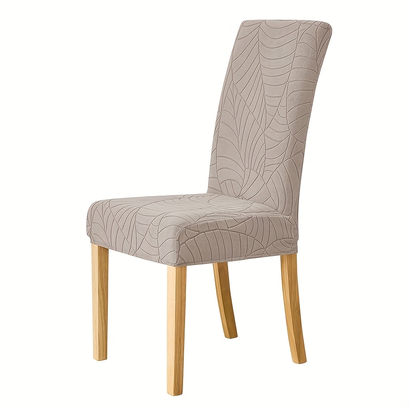 TEMU . Stretch Blatt Plüsch Blumen Jacquard Stuhlbezug Hotel Zuhause Esszimmer Stuhlbezug
